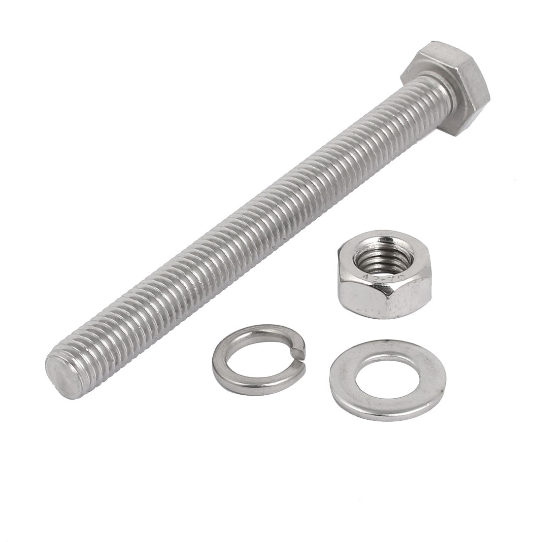 uxcell Uxcell 5 Set M10x100mm 304 Stainless Steel Hex Bolts w Nuts and Washers Assortment Kit