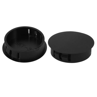 uxcell Uxcell 2pcs 35mm Dia Black Plastic Tubing Plug Door and Window Locking Hole Plugs