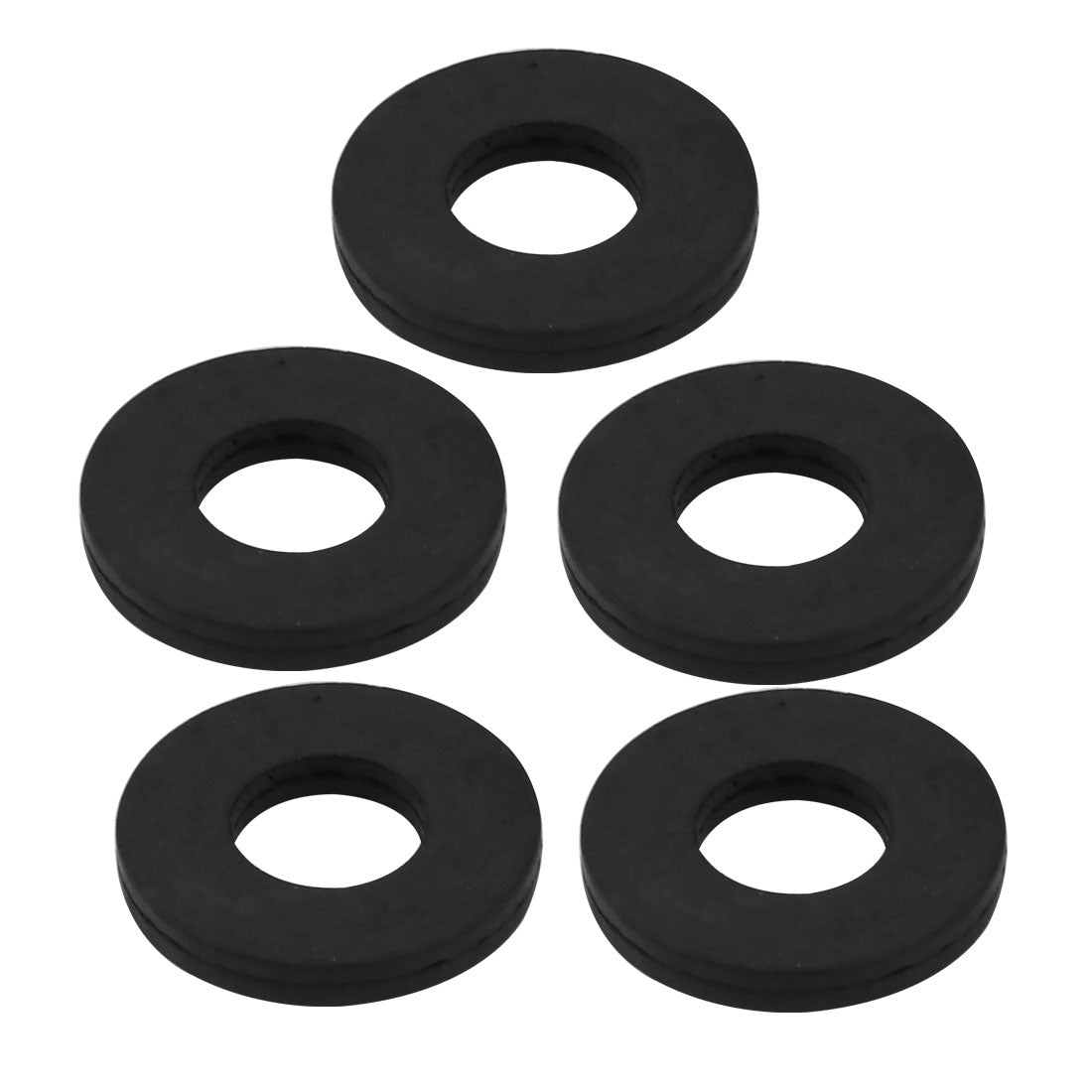 Uxcell Uxcell 5pcs Black Rubber Round Flat Washer Assortment Size 3x8x2mm Flat Washer