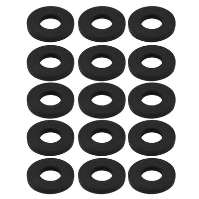Harfington Uxcell 15pcs Black Color Rubber Round Flat Washer Assortment Size 14x24x3mm Flat Washer