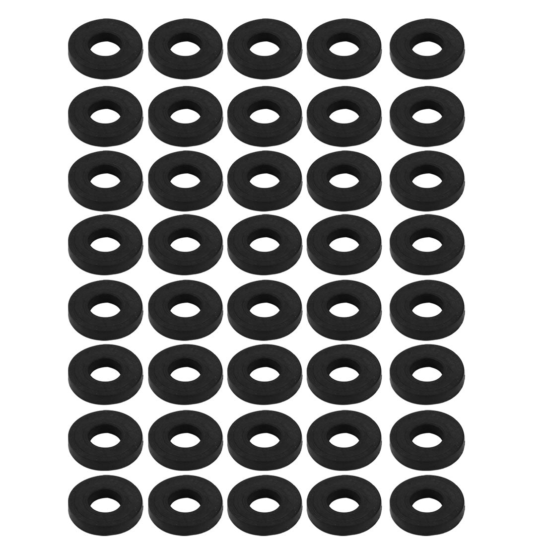 Uxcell Uxcell 40pcs Black Rubber Round Flat Washer Assortment Size 6x14x2.5mm Flat Washer