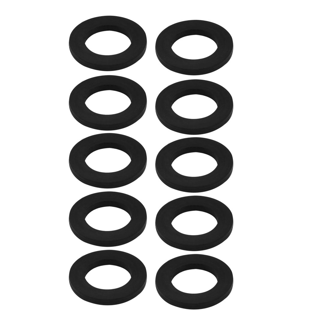 uxcell Uxcell 10pcs Black Rubber Round Flat Washer Assortment Size 14x24x3mm Flat Washer