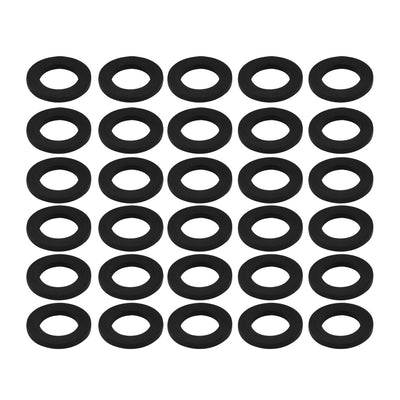 Harfington Uxcell 30pcs Black Rubber Round Flat Washer Assortment Size 14x24x3mm Flat Washer