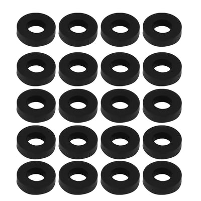 Harfington Uxcell 20pcs Black Rubber Round Flat Washer Assortment Size 14x24x3mm Flat Washer