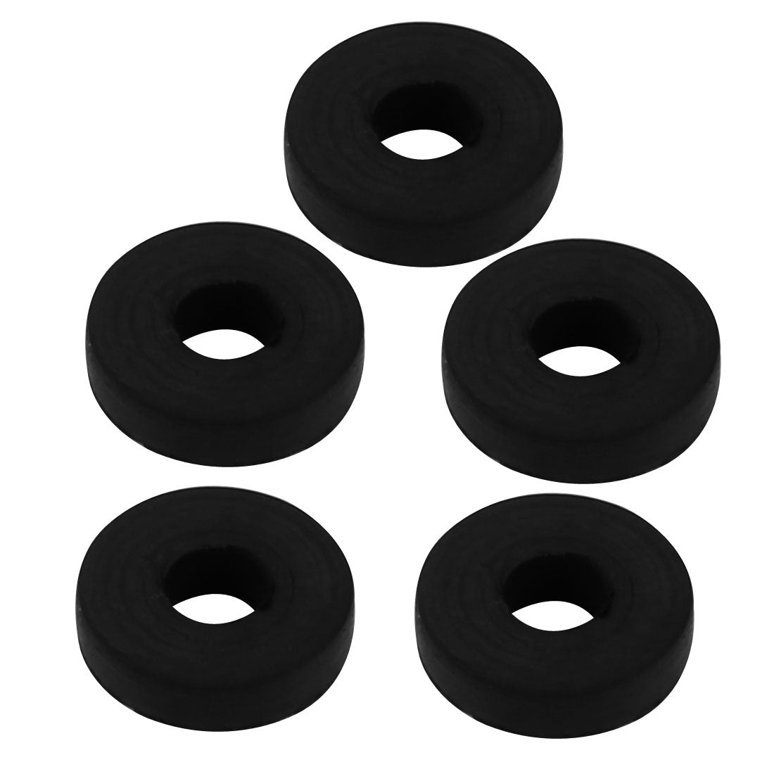 Uxcell Uxcell 5pcs Black Rubber Round Flat Washer Assortment Size 3x8x2mm Flat Washer