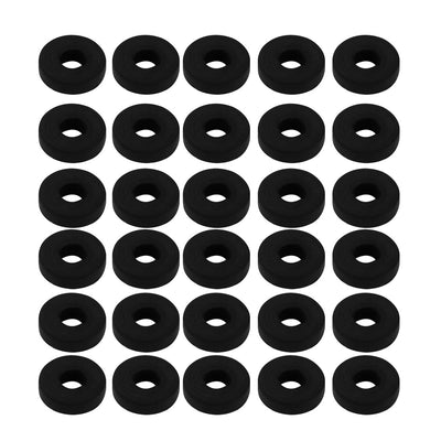 Harfington Uxcell 30pcs Black Rubber Round Flat Washer Assortment Size 14x24x3mm Flat Washer