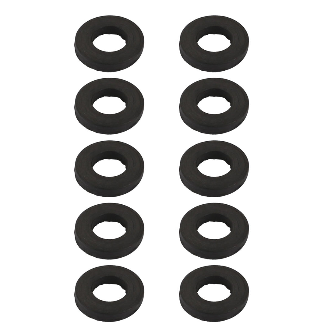 uxcell Uxcell 10pcs Black Rubber Round Flat Washer Assortment Size 14x24x3mm Flat Washer