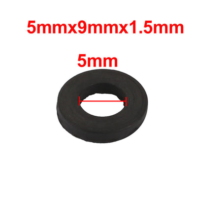 Harfington Uxcell 20pcs Black Rubber Round Flat Washer Assortment Size 14x24x3mm Flat Washer