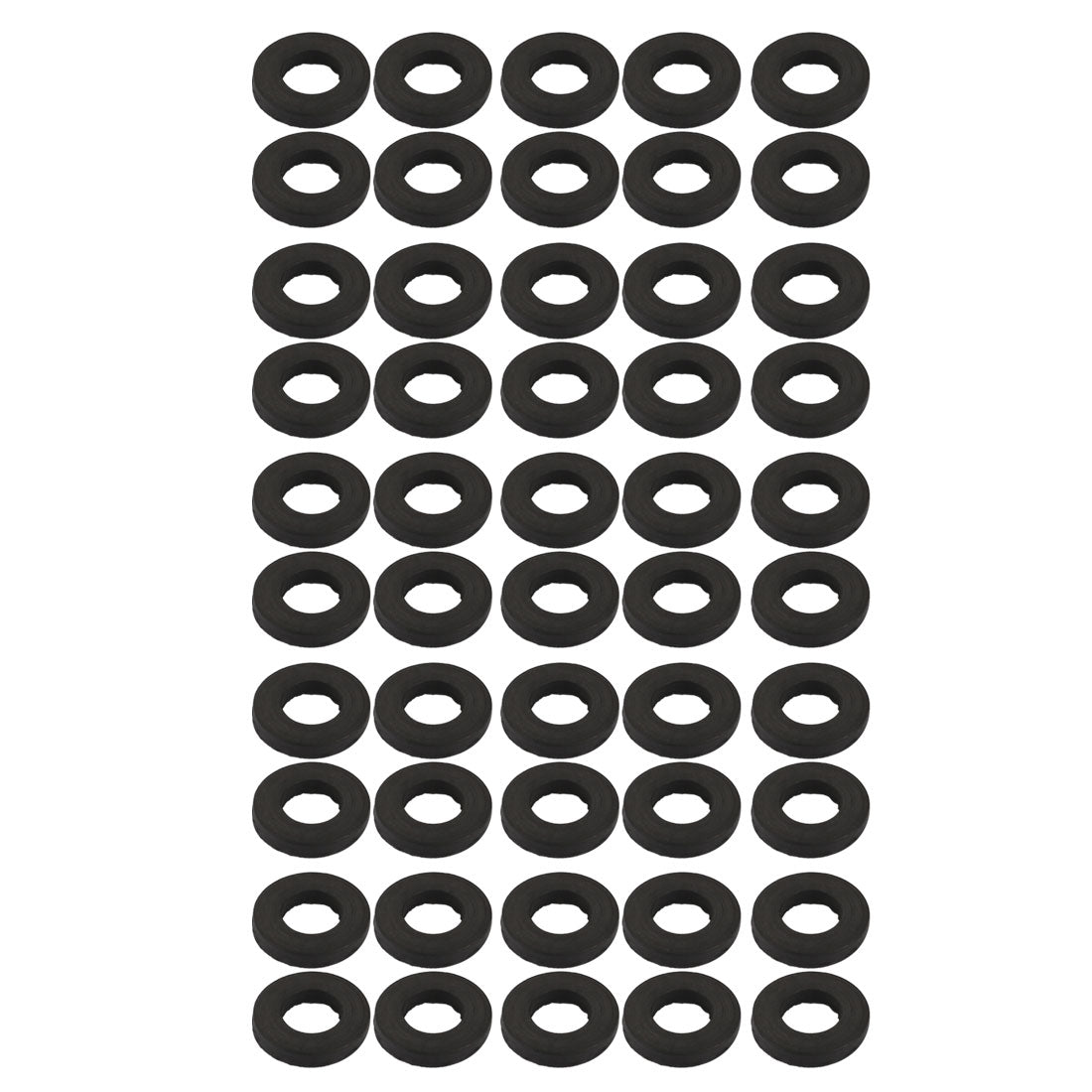 Uxcell Uxcell 50pcs Black Rubber Round Flat Washer Assortment Size 8x21x2mm Flat Washer