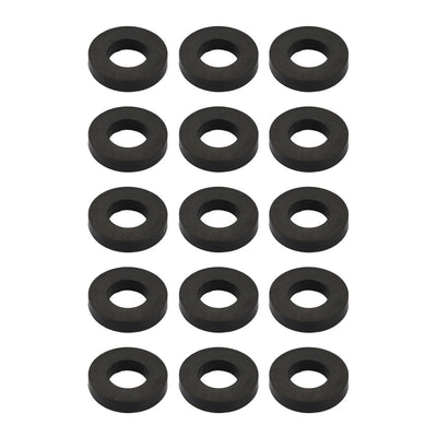 Harfington Uxcell 15pcs Black Color Rubber Round Flat Washer Assortment Size 14x24x3mm Flat Washer
