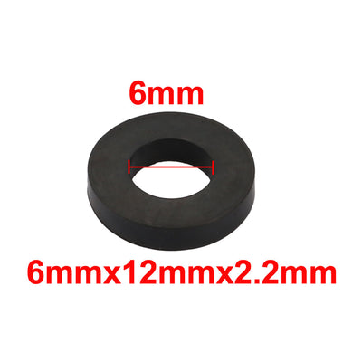 Harfington Uxcell 40pcs Black Rubber Round Flat Washer Assortment Size 6x14x2.5mm Flat Washer