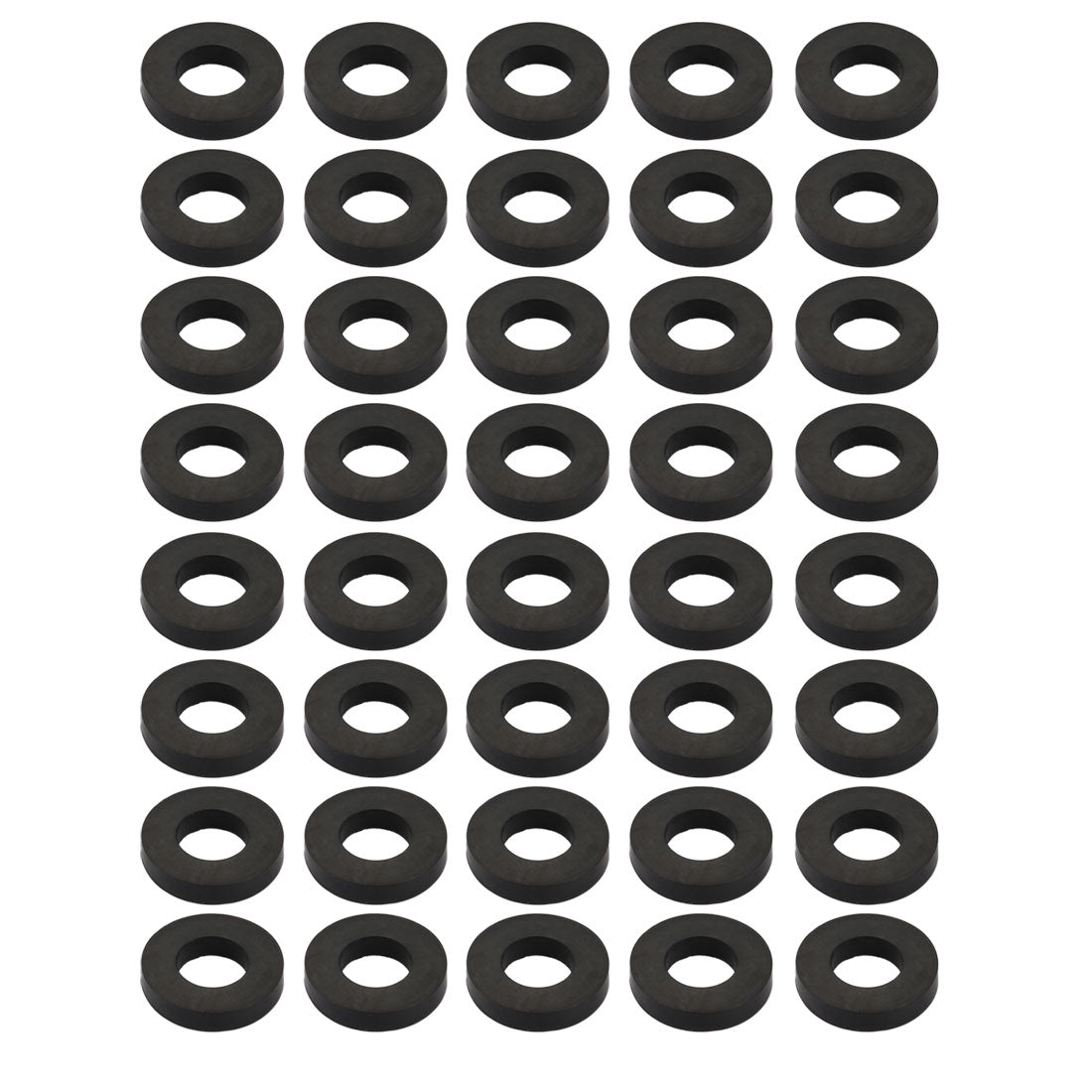 Uxcell Uxcell 40pcs Black Rubber Round Flat Washer Assortment Size 6x14x2.5mm Flat Washer
