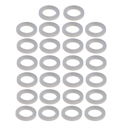 Harfington Uxcell 10pcs Clear Silicone Round Flat Washer Assortment Size 16x24x3mm Flat Washer