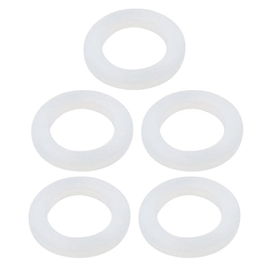Harfington Uxcell 5pcs Clear Silicone Round Flat Washer Assortment Size 21x31x3mm Flat Washer