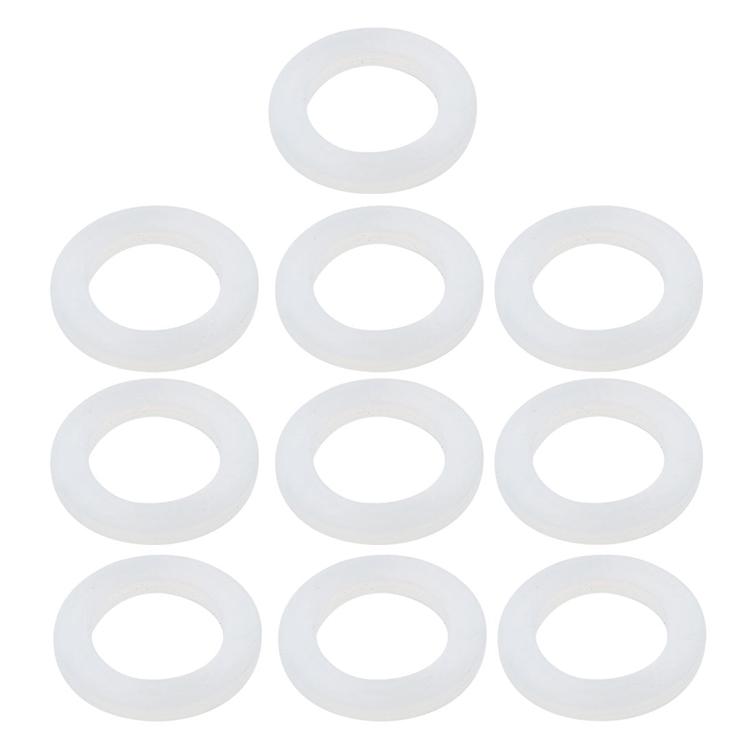 Uxcell Uxcell 10pcs White Silicone Round Flat Washer Assortment Size 19x31x3mm Flat Washer