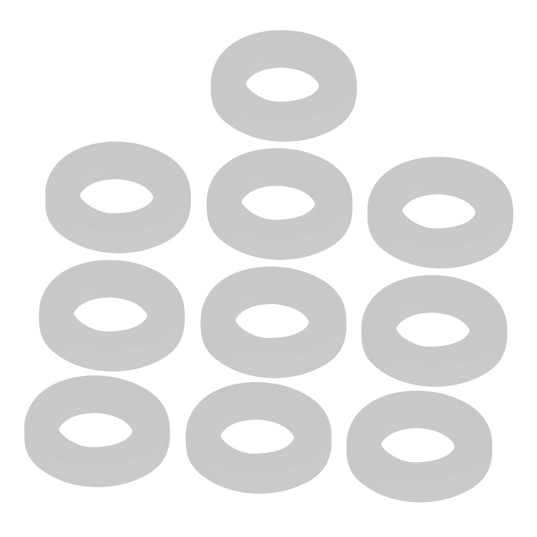 uxcell Uxcell 10pcs Clear Silicone Round Flat Washer Assortment Size 10x19x3mm Flat Washer