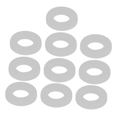Harfington Uxcell 10pcs Clear Silicone Round Flat Washer Assortment Size 10x19x3mm Flat Washer