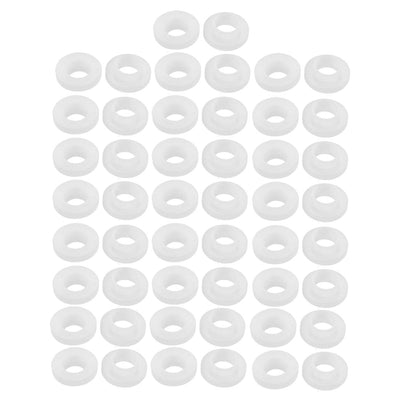 Harfington Uxcell 15pcs White Silica Gel Round Flat Washers Assortment Size 10x19x3mm