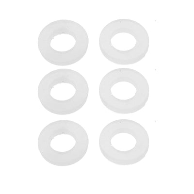Harfington Uxcell 6pcs 10mm x 19mm White Sealing Ring O-shape Rubber Grommet 3mm Thickness