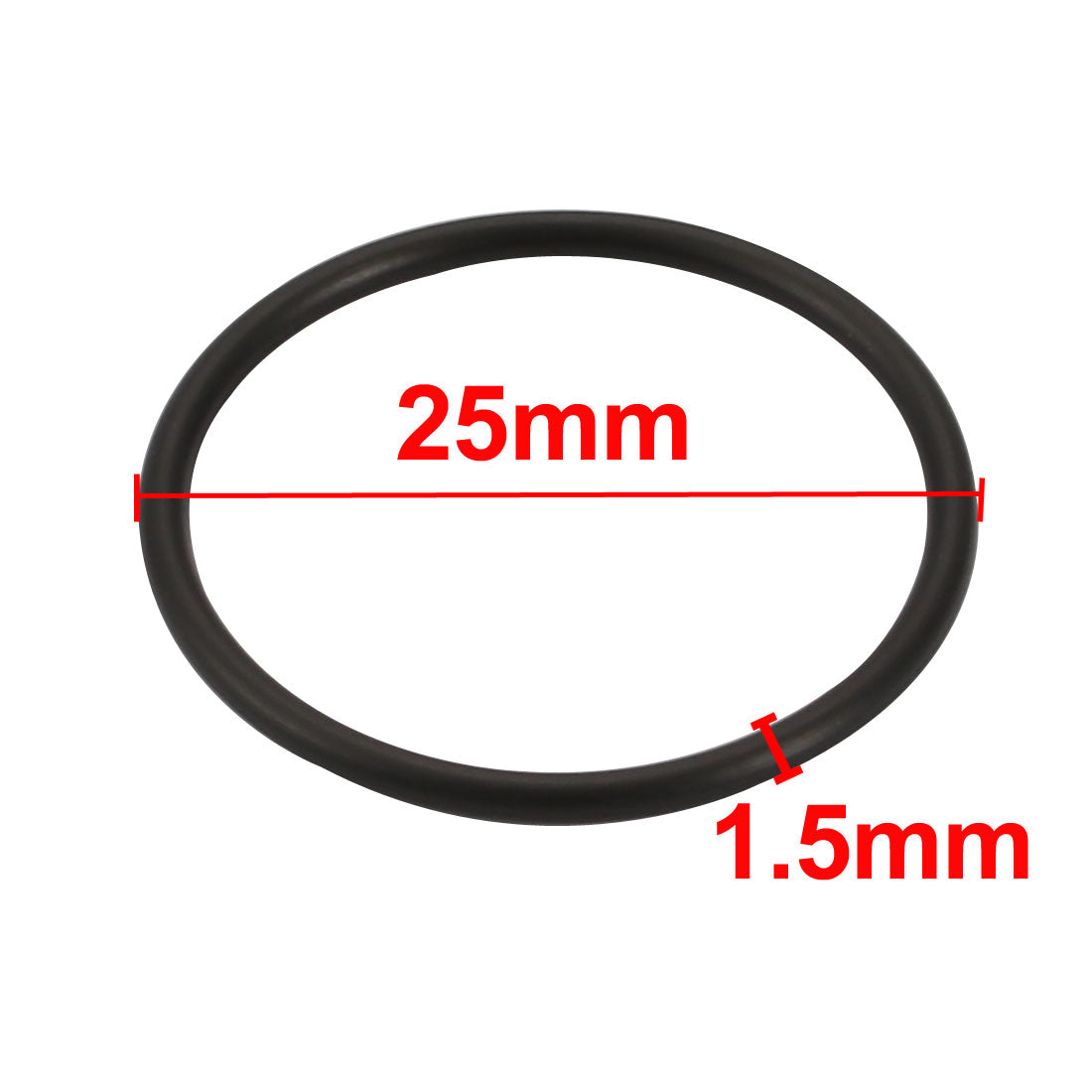 uxcell Uxcell 45pcs 25mm x 1.5mm Size Mechanical Rubber O Ring Oil Seal Gaskets Black