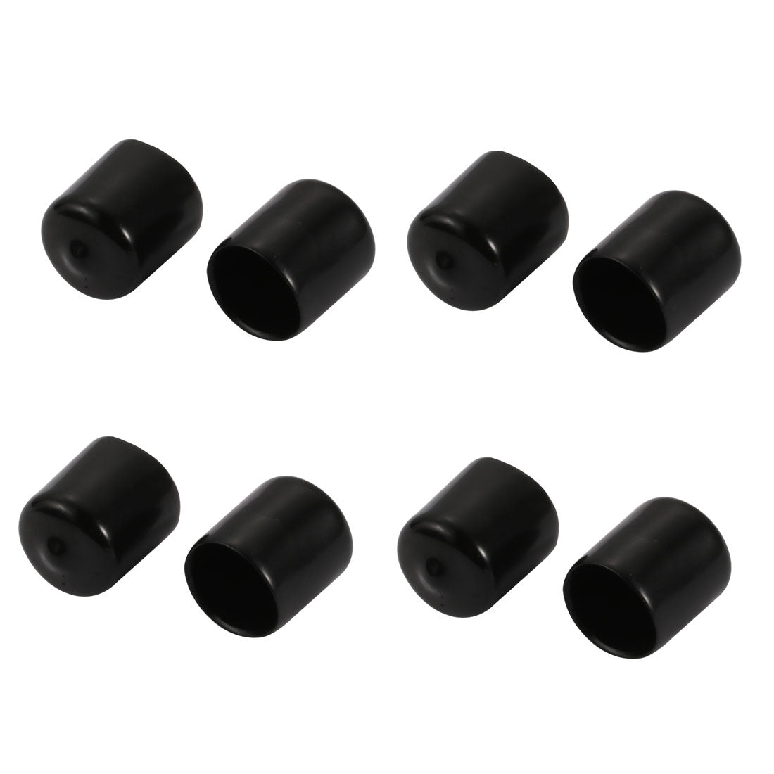 Uxcell 8Pcs 16mm Inner Dia PVC Flexible Vinyl End Cap Screw Thread ...