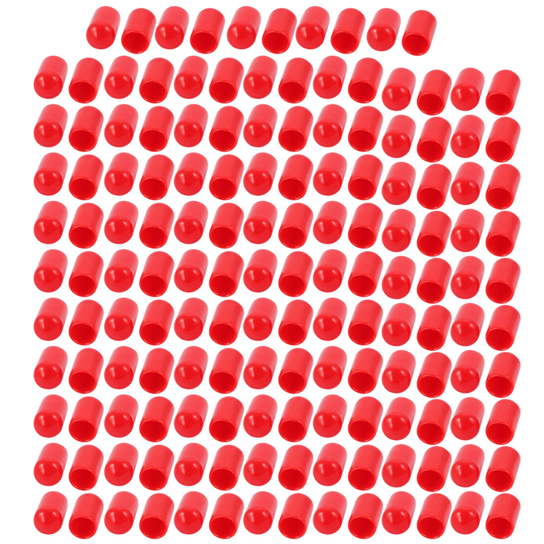 Uxcell 150Pcs 7mm Inner Dia PVC Flexible Vinyl End Cap Screw Thread ...