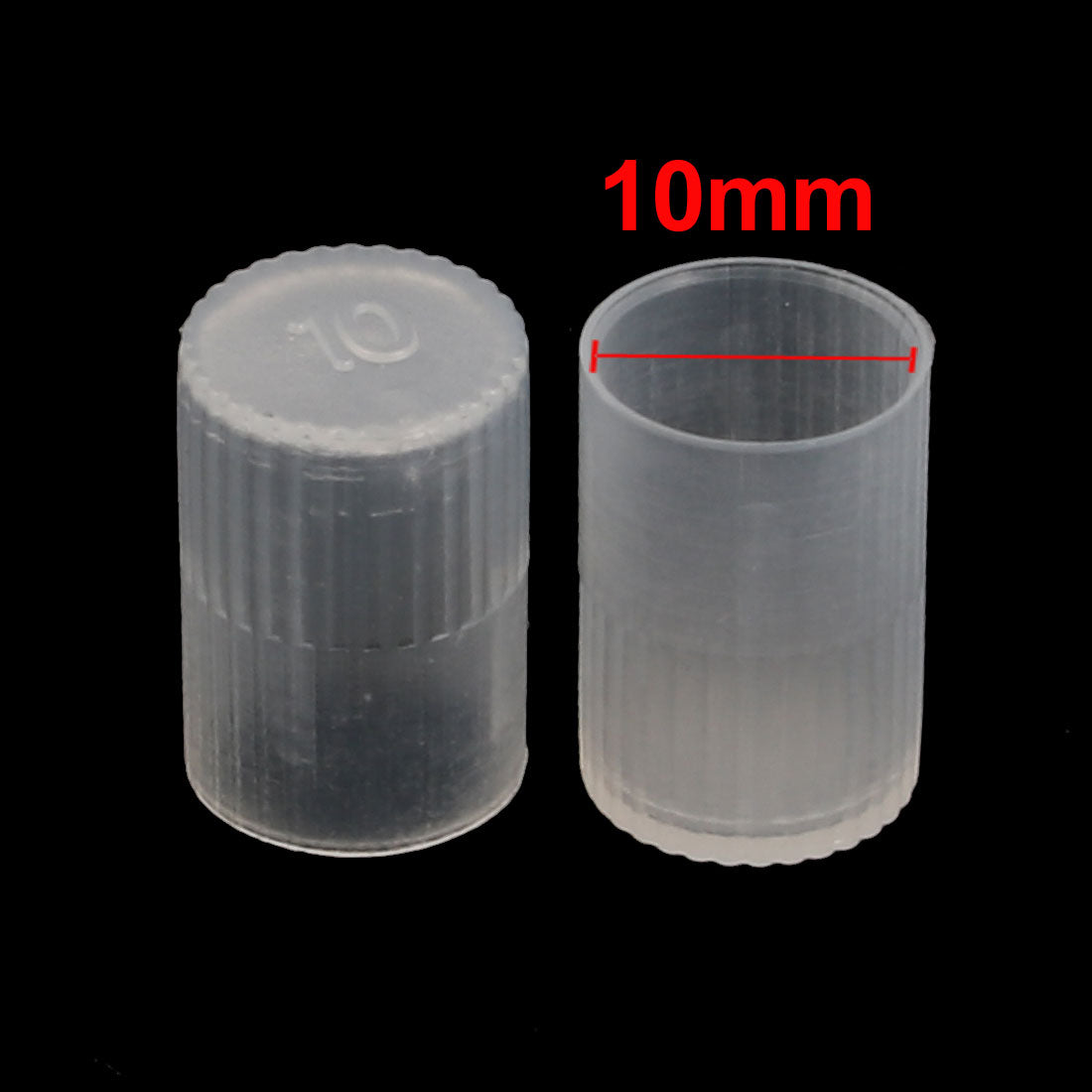uxcell Uxcell 100Pcs 10mm Inner Dia PE Plastic End Cap Bolt Thread Protector Tube Cover