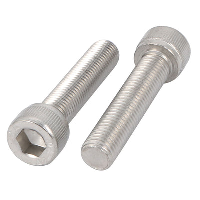 uxcell Uxcell M10x45mm 1.25mm Pitch 304 Stainless Steel Hex Socket Head Cap Screws Bolts 2pcs