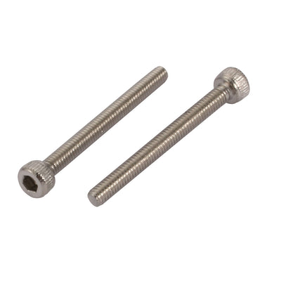 Harfington Uxcell 20pcs M2.5x25mm 304 Stainless Steel Knurled Hex Socket Head Bolts w Nut Washer