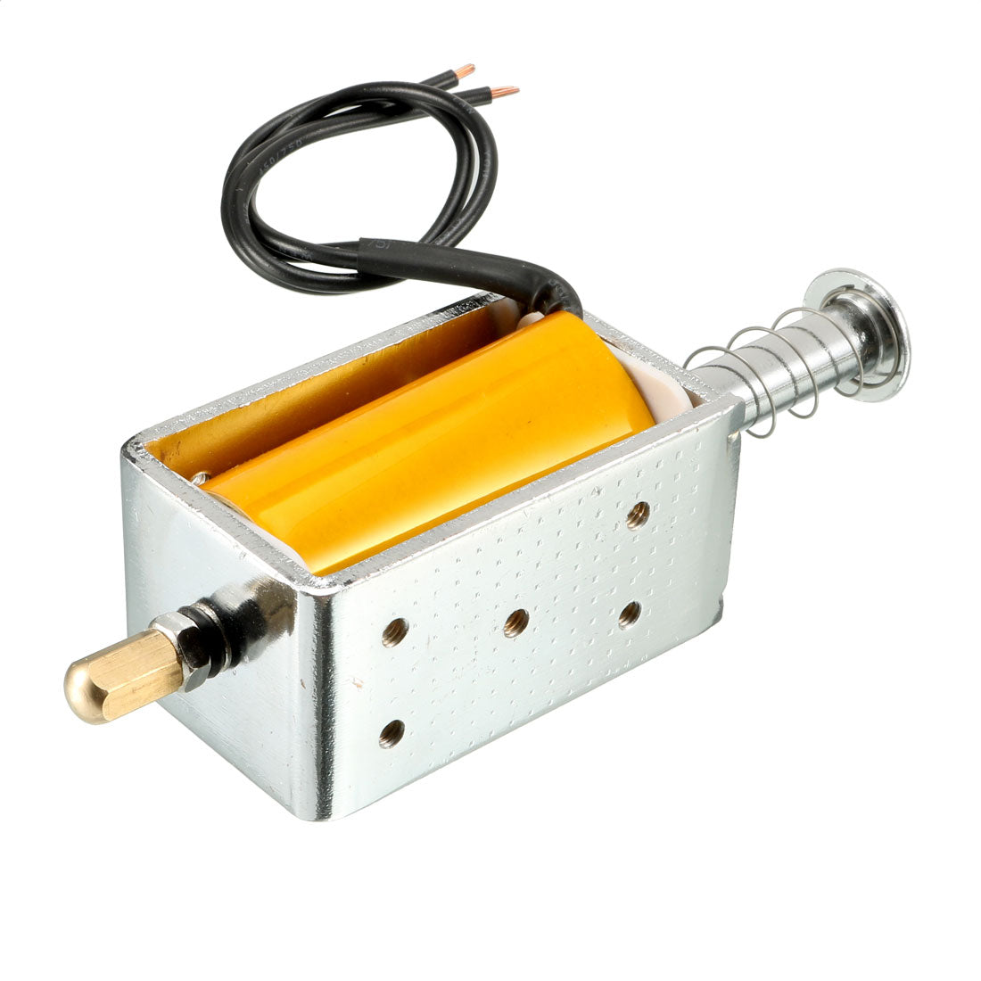 uxcell Uxcell DC12V 8A Push Pull Type Open Frame Tubular Magnet Solenoid Electromagnet