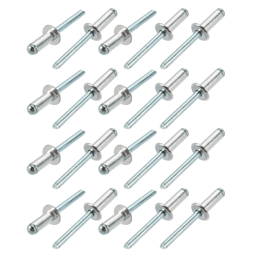 Uxcell 20 Pcs 6.4mm x 16mm x 13mm Aluminum Open End Large Flange Blind ...