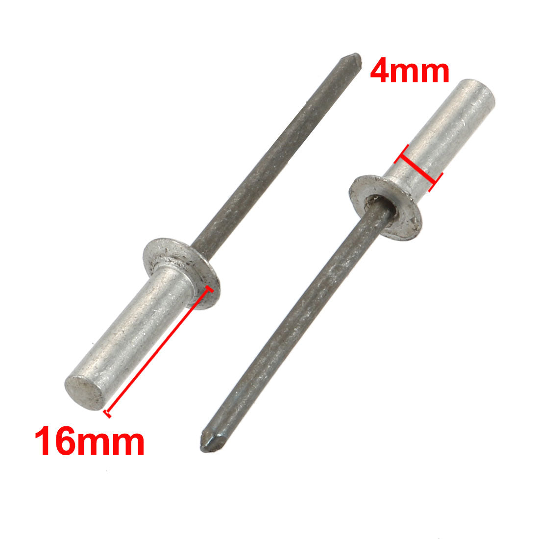 uxcell Uxcell 4mmx16mm Aluminum Countersunk Head Closed End Blind Rivets Fastener 100pcs