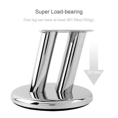 Harfington Uxcell 4pcs Stainless Steel Furniture Legs Feet Cabinet Sofa Table Worktop Shelves Bed Bookcase 100mm Height x 105mm Dia