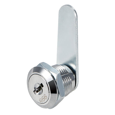 Harfington Uxcell 5/8" Cylinder Length Zinc Alloy Chrome Plated Cam Lock w Key, Keyed Different
