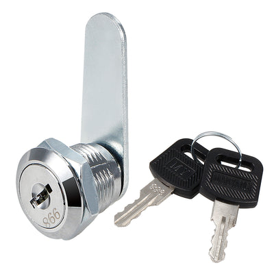 Harfington Uxcell 5/8" Cylinder Length Zinc Alloy Chrome Plated Cam Lock w Key, Keyed Different