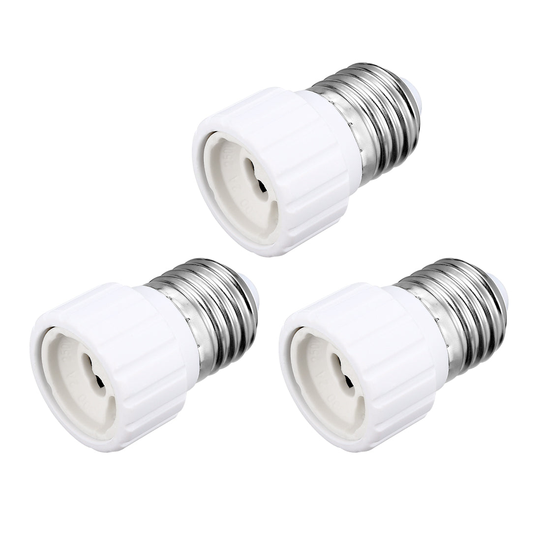 uxcell Uxcell 3pcs AC 250V 2A E27 to GU10 Socket Adapter PBT Lamp Bulb Holder 200 Degree Heat Resistant