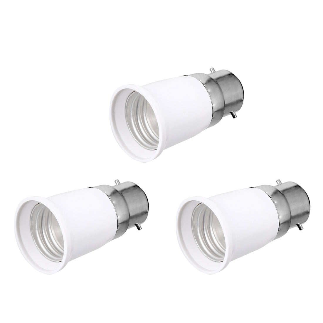 uxcell Uxcell 3pcs AC 90-240V 4A B22 to E27 Socket Adapter PBT Lamp Bulb Holder 200 Degree Heat Resistant