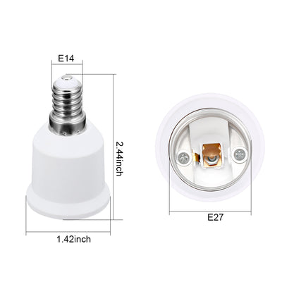 Harfington Uxcell 3pcs AC 100-240V 4A E14 to E27 Socket Adapter PBT Lamp Bulb Holder 150 Degree Heat Resistant
