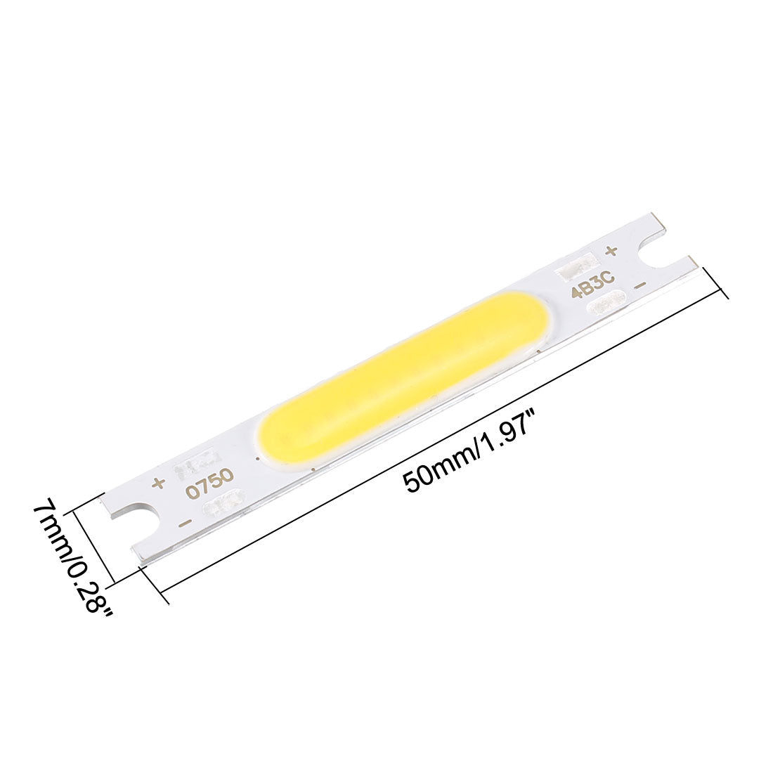 uxcell Uxcell 500mA 5W COB LED Strip Light Lamp Chip Neutral White High Power 25mmx5mm Luminous Surface