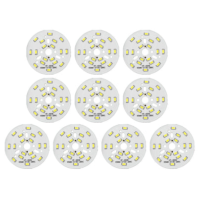 uxcell Uxcell 300mA 9W 18 LEDs 5730 Surface Mounted Devices LED Chip Module Aluminum Board Pure White Super Bright 65mm Dia 10pcs