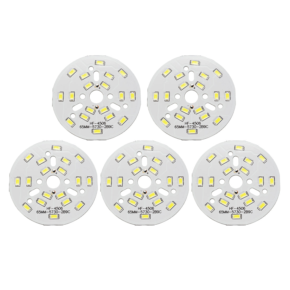 uxcell Uxcell 300mA 9W 18 LEDs 5730 Surface Mounted Devices LED Chip Module Aluminum Board Pure White Super Bright 65mm Dia 5pcs