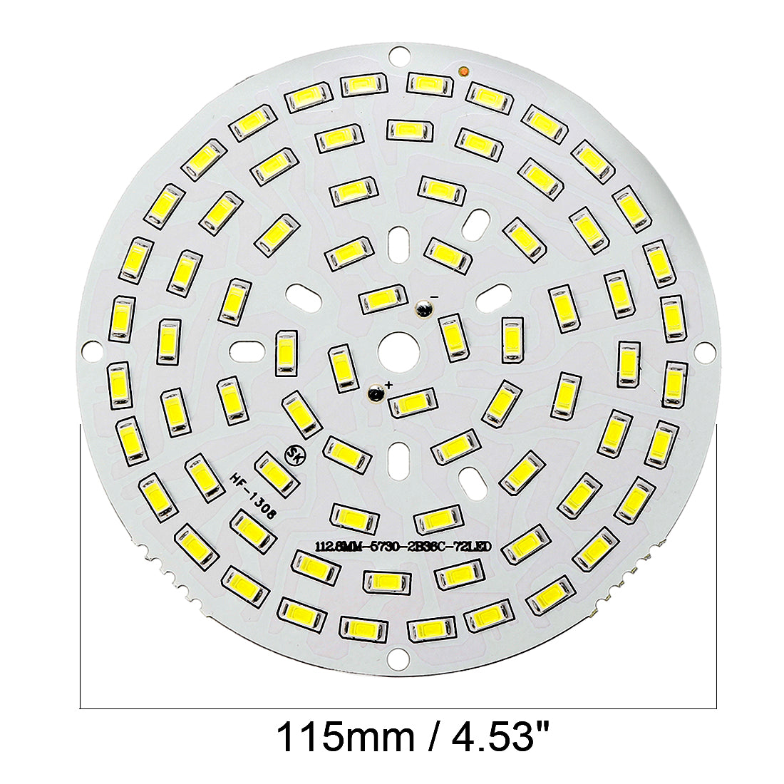uxcell Uxcell 300mA 36W 72 LEDs 5730 Surface Mounted Devices LED Chip Module Aluminum Board Pure White Super Bright 115mm Dia 2pcs