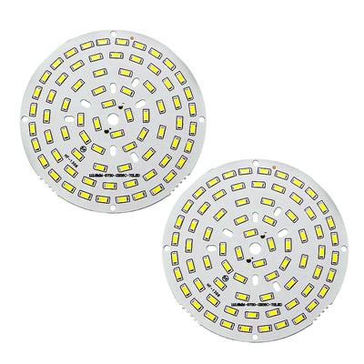 Harfington Uxcell 300mA 36W 72 LEDs 5730 Surface Mounted Devices LED Chip Module Aluminum Board Pure White Super Bright 115mm Dia 2pcs