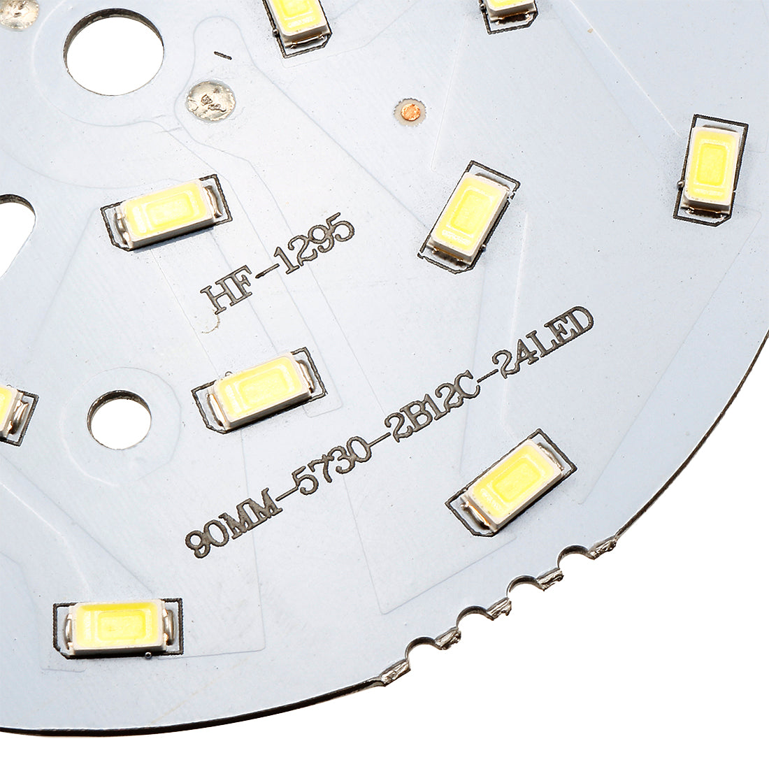 uxcell Uxcell 300mA 12W 24 LEDs 5730 Surface Mounted Devices LED Chip Module Aluminum Board Pure White Super Bright 90mm Dia