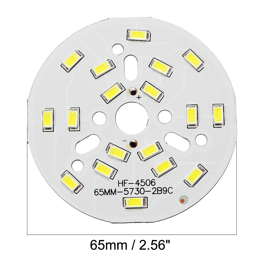 uxcell Uxcell 300mA 9W 18 LEDs 5730 Surface Mounted Devices LED Chip Module Aluminum Board Pure White Super Bright 65mm Dia