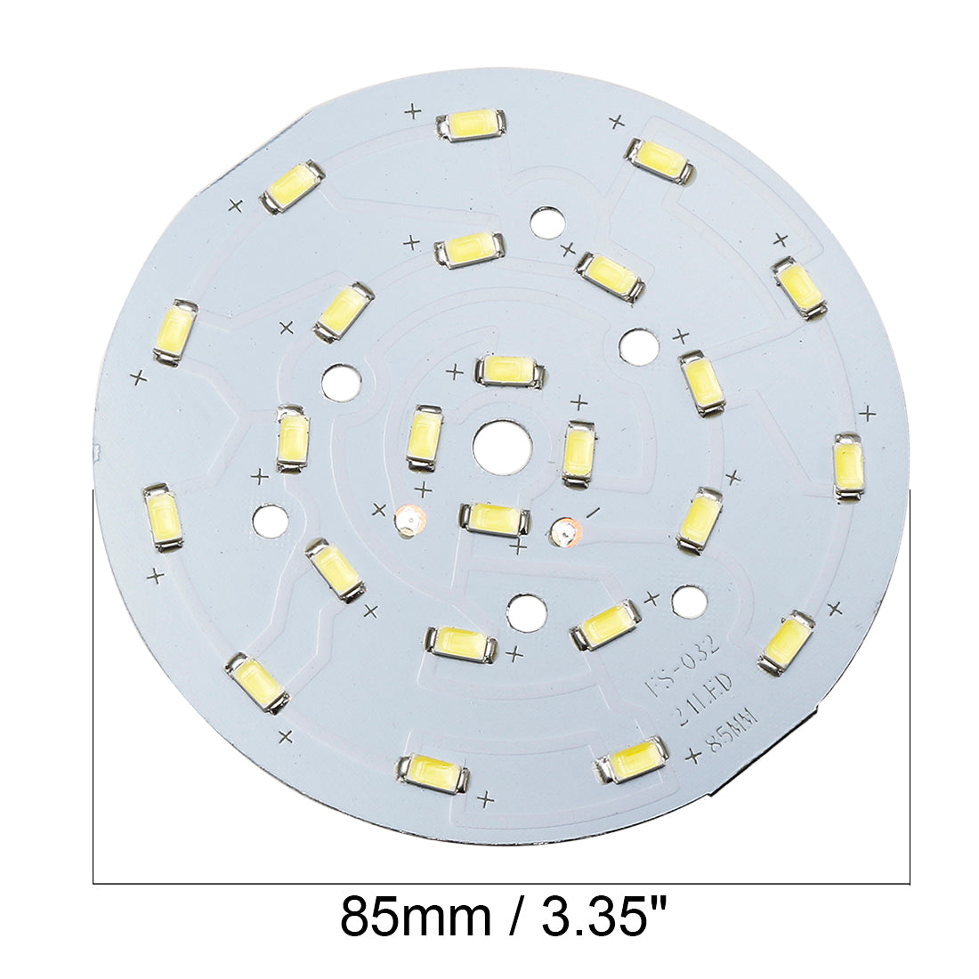 uxcell Uxcell 300mA 12W 24 LEDs 5730 Surface Mounted Devices LED Chip Module Aluminum Board Pure White Super Bright 85mm Dia 2pcs