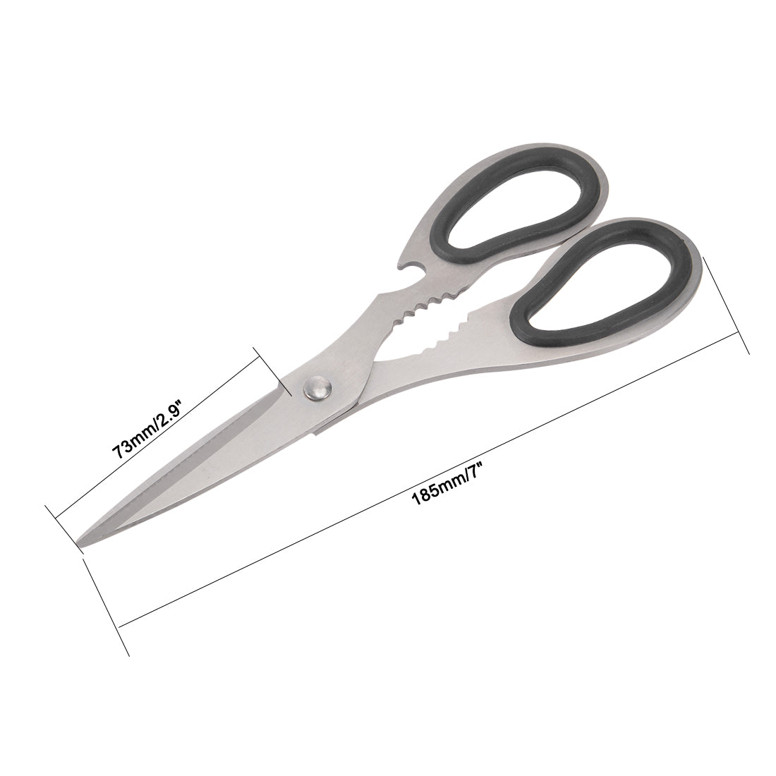 uxcell Uxcell 7 Inch Kitchen Scissor, Multi Purpose Shear for Chicken Poultry Fish Meat BBQ