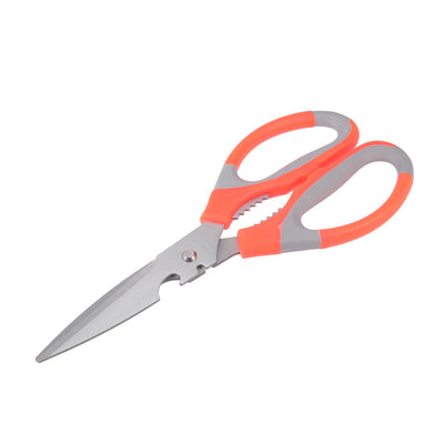 uxcell Uxcell 8 Inch Kitchen Scissor, Multi Purpose Shear for Chicken Poultry Fish Meat BBQ, Orange/Gray