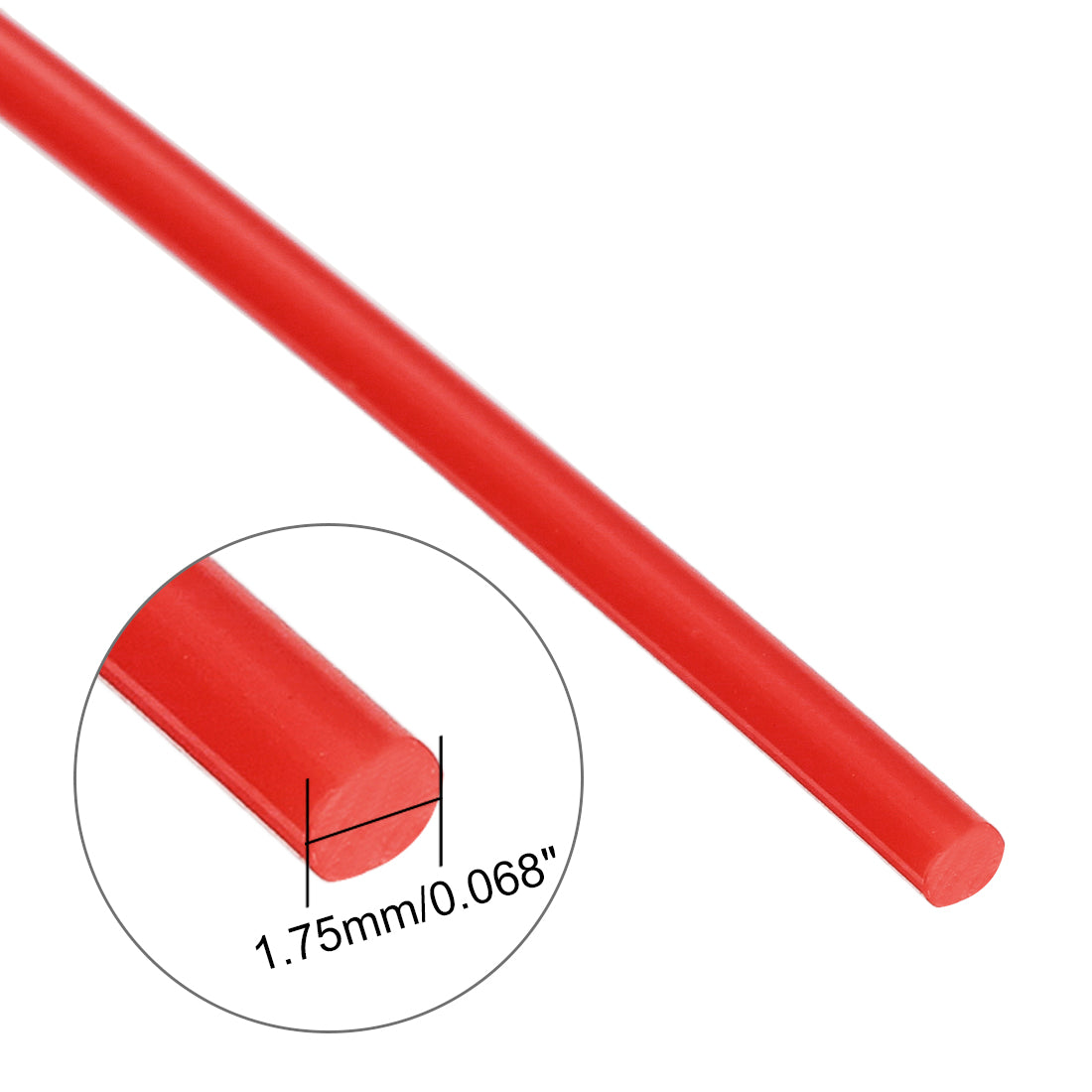 uxcell Uxcell 3D Printer Pen Filament Refills, 32.8Ft Length, 1.75 mm Dia, PLA, Dimensional Accuracy +/- 0.02mm, for 3D Painting and Drawing,Red