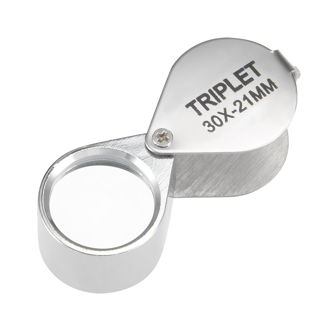 uxcell Uxcell Mini Microscope Jewelry Eye Loupe Magnifier Glass, Chrome Plated,21 mm,30X 3000%